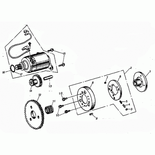 Electric Starter Assembly (Kasea Adventure Buggy 125)