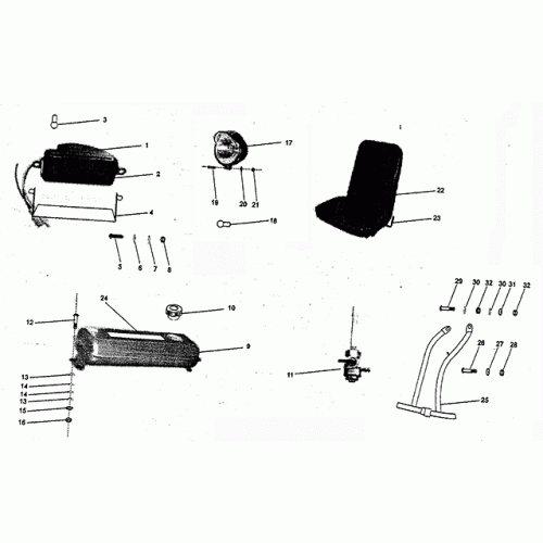 Fuel Tank/Headlamp/Seat (Kasea Adventure Buggy 125)