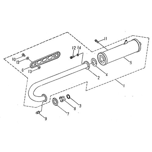 Exhaust Muffler (LRX/SMC Blast ATV 170)