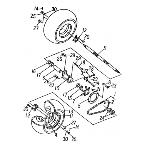 Rear Wheel (LRX/SMC Blast ATV 150)
