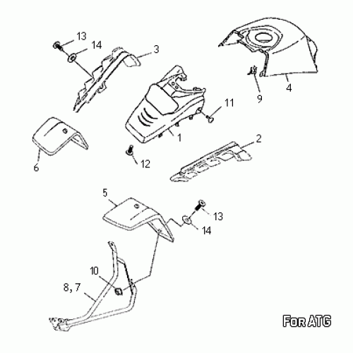 Front Fenders (ATG) (Kasea Skyhawk 250 Quad)