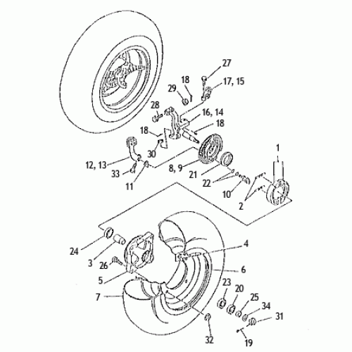 Front Wheel (Kasea Skyhawk 250 Quad)