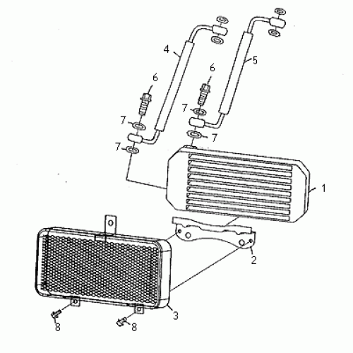 Oil Cooling Set (Kasea Skyhawk 250 Quad) Oil Cooling Set (Kasea Skyhawk 250 Quad)