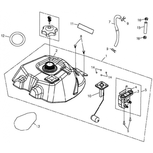 Fuel Tank (Adly ATV 300xs Assault)