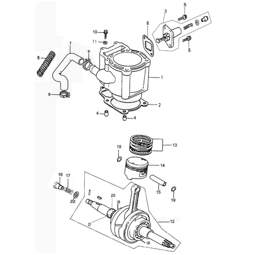 Cylinder | Piston | Crankshaft Cylinder | Piston | Crankshaft