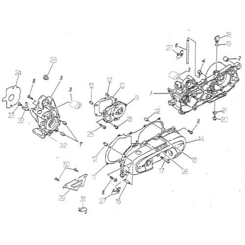 Crankcase (ADLY RT-50 Road Tracer)