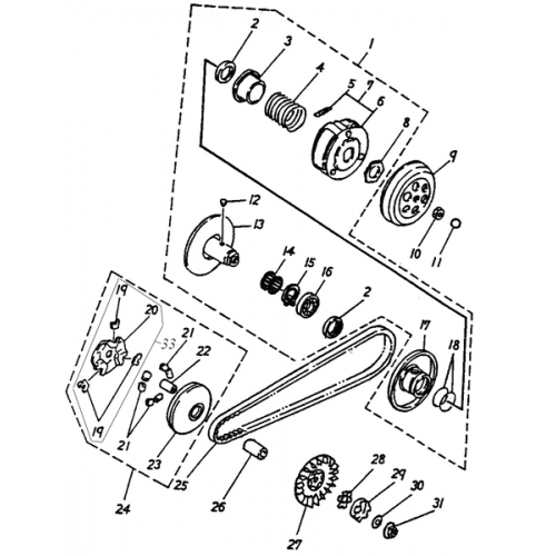 Clutch (ADLY RT-50 Road Tracer)