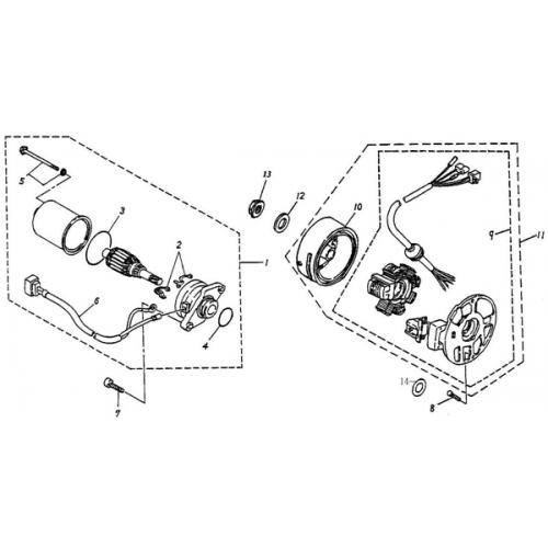 Generator, Starting Motor (ADLY RT-50 Road Tracer)