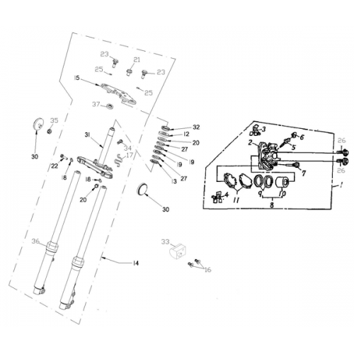 Front Fork (ADLY RT-50 Road Tracer)