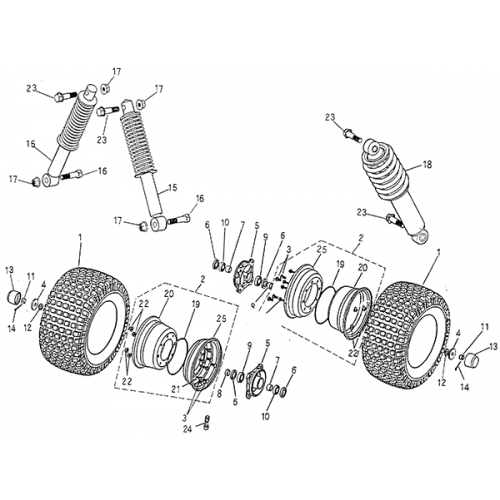 Front  Wheel, Suspension (Blazer 50cc ATV)