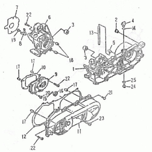 CRANKCASE (Kasea Skyhawk 50mini Quad) CRANKCASE (Kasea Skyhawk 50mini Quad)