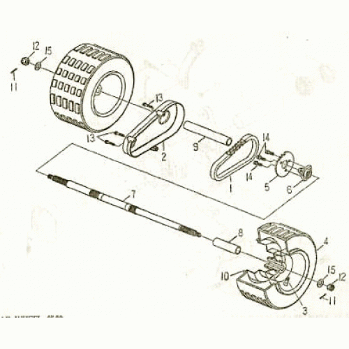 REAR WHEEL (Kasea Skyhawk 50mini Quad) REAR WHEEL (Kasea Skyhawk 50mini Quad)