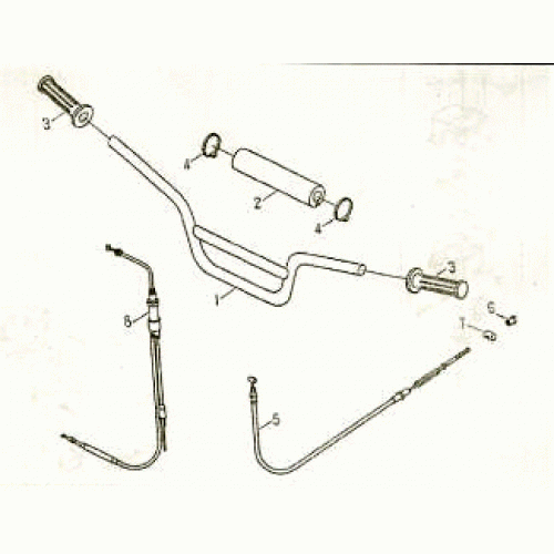 Handlebar & Cables (Kasea Skyhawk 50mini Quad)