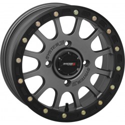 System 3 SB-5 14X7 4/156 5+2 Beadlock Matte Gunmetal