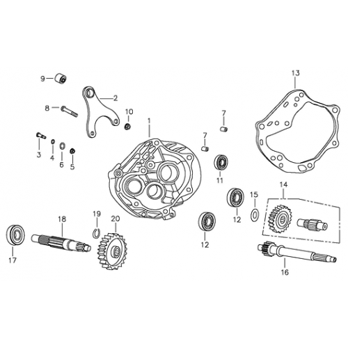 Transmission (Adly ATV 90II 4T (CVT)) Transmission (Adly ATV 90II 4T (CVT))