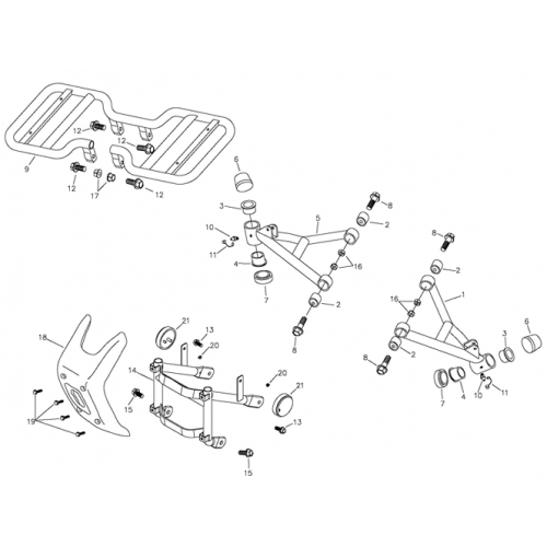 Arm, Floor Panel, Bump (Adly ATV 90II 4T (CVT))