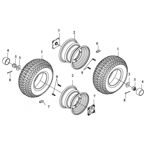 Rear Wheel (Adly ATV 90II 4T (CVT))