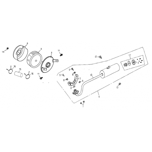Air Cleaner, Exhaust (Adly ATV 90Z2 4T (Gear Drive))