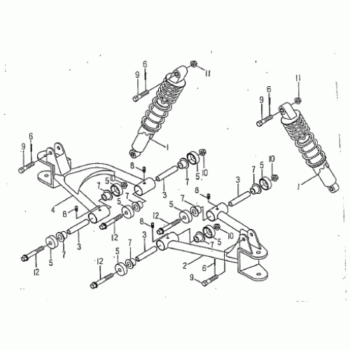 FRONT SUSPENSION (Kasea Skyhawk 90 Quad)