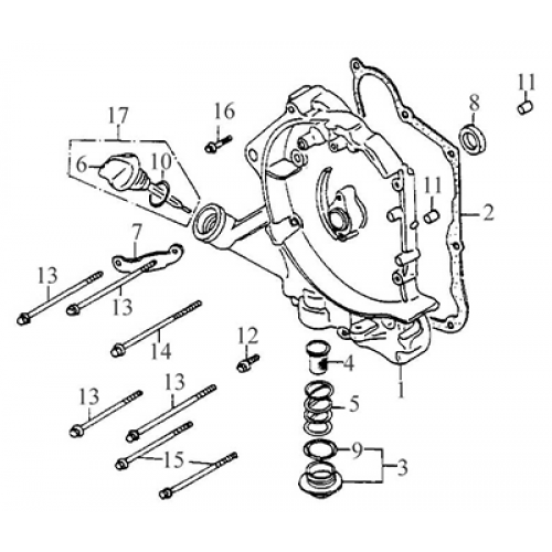Right Crankcase Cover (Thunder Bike 150) Right Crankcase Cover (Thunder Bike 150)