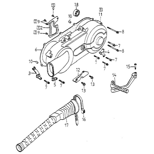 Left Crankcase Cover (Thunder Bike 150)