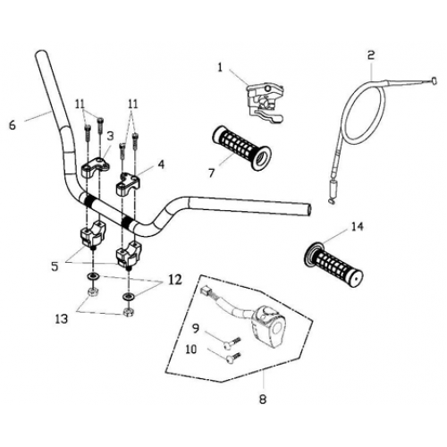 Handle Bar (Adly ATV 150S II CrossXRoad)