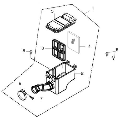 Air Cleaner (Adly ATV 150S Interceptor)