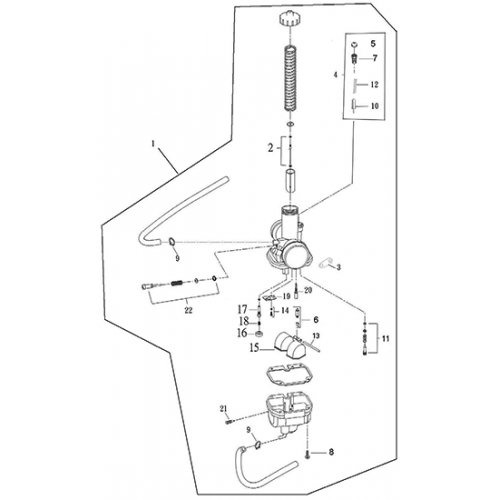Carburetor (Adly ATV 200S) Carburetor (Adly ATV 200S)