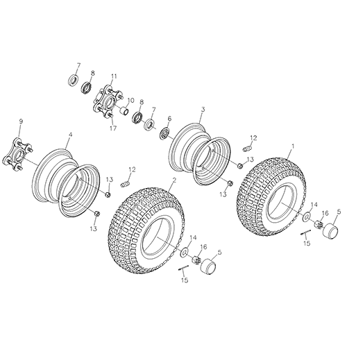 Wheel Front and Rear (Adly ATV 200S)