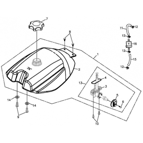 Fuel Tank (Adly ATV 220S)