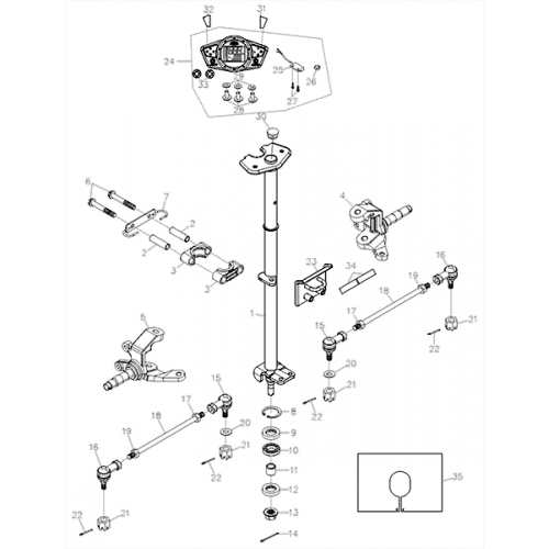 Steering (Adly ATV Q280)