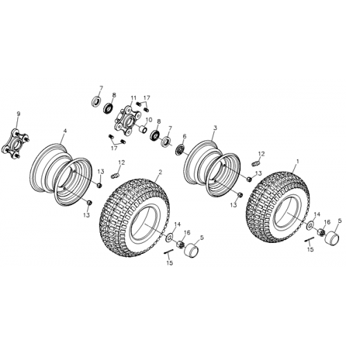 Wheel Front and Rear (Adly ATV Q280)