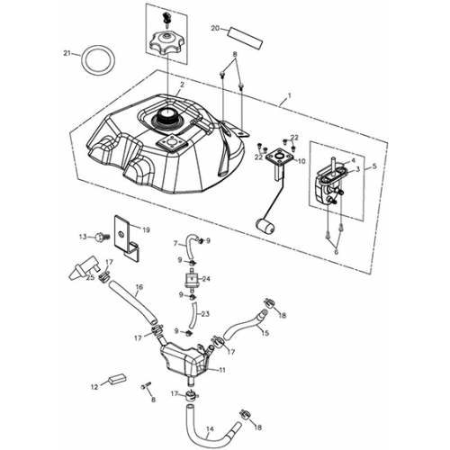 Fuel Tank (Adly ATV Q300)