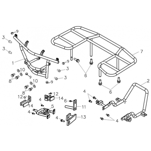 Rear Carrier (2) (Adly ATV Q300)