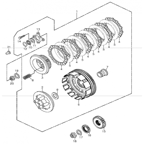Clutch (Adly ATV 300S II CrossXRoad) Clutch (Adly ATV 300S II CrossXRoad)