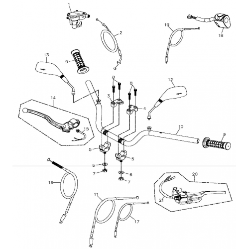 Handle Bar (Adly ATV 300S II CrossXRoad)