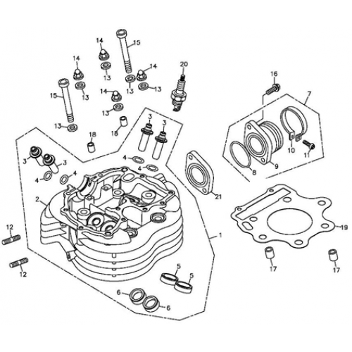 Cylinder Head (Adly ATV 300S Interceptor)