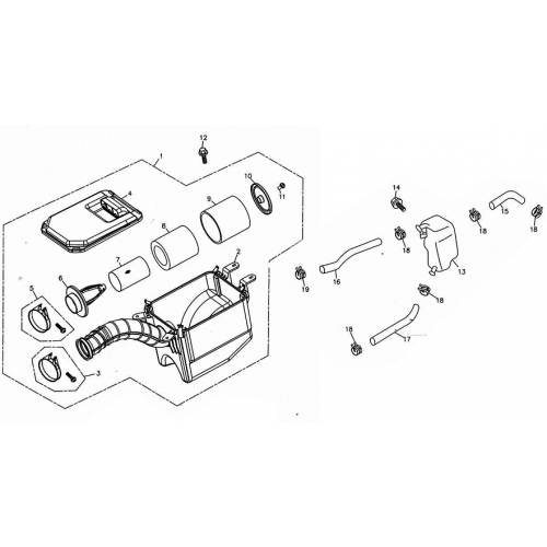 Air Cleaner/Oil Tank (Adly ATV 300S Interceptor) Air Cleaner/Oil Tank (Adly ATV 300S Interceptor)