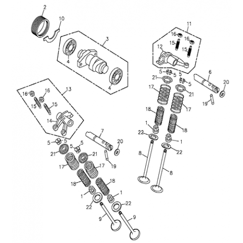 Camshaft, Valve (Adly ATV 300U II) Camshaft, Valve (Adly ATV 300U II)