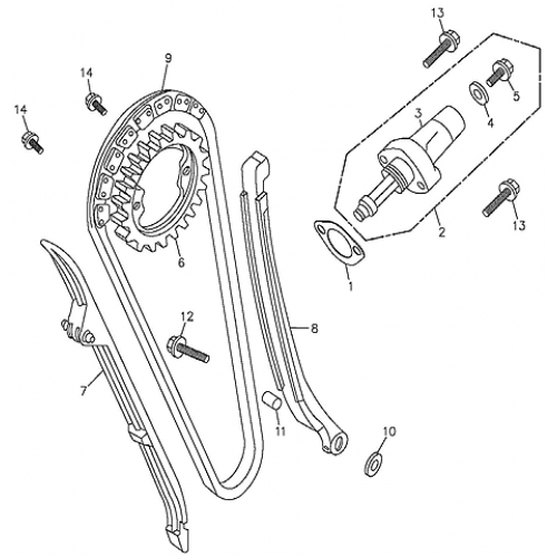 Cam Chain, Tensioner (Adly ATV 300U II)