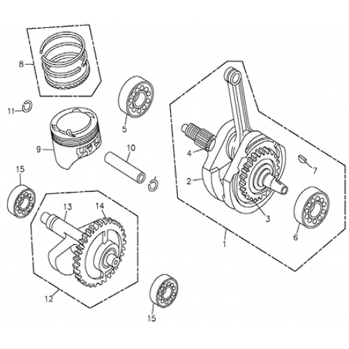 Crank Shaft, Piston (Adly ATV 300U II) Crank Shaft, Piston (Adly ATV 300U II)