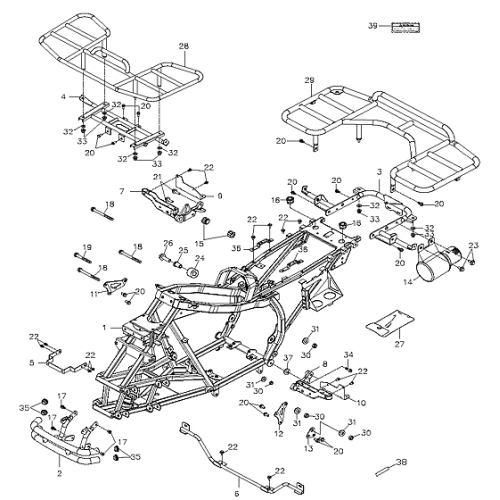 Frame Body (Adly ATV 300U II) Frame Body (Adly ATV 300U II)
