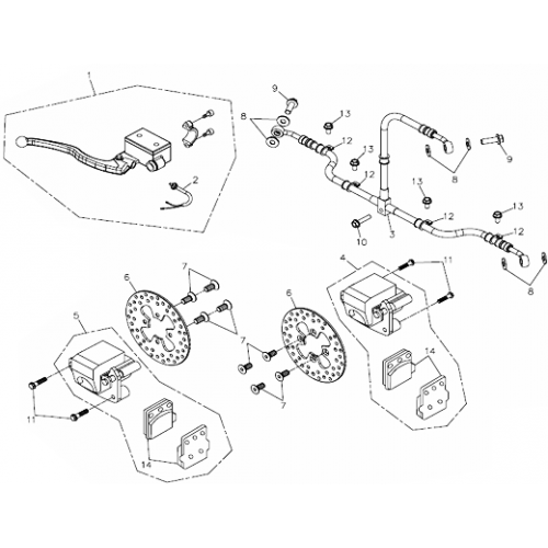 Brake Caliper (Adly ATV 300U II) Brake Caliper (Adly ATV 300U II)