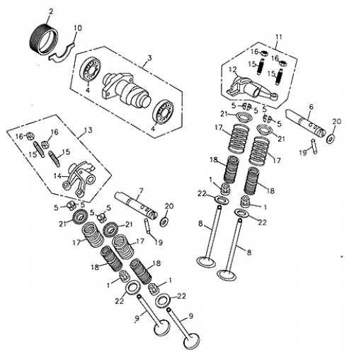 Camshaft, Valve (Adly ATV 300U) Camshaft, Valve (Adly ATV 300U)