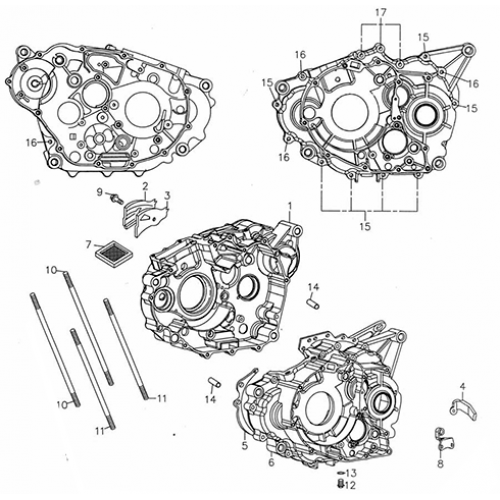 Crankcase (Adly ATV 300U) Crankcase (Adly ATV 300U)