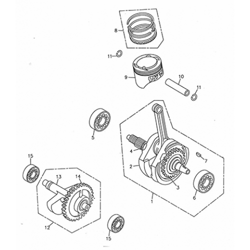 Crank Shaft, Piston (Adly ATV 300U) Crank Shaft, Piston (Adly ATV 300U)