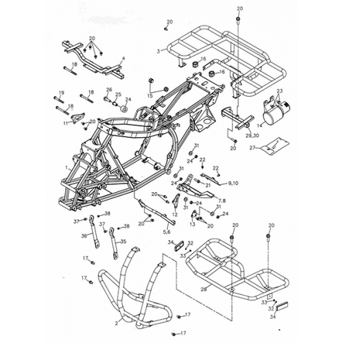 Frame Body (Adly ATV 300U)