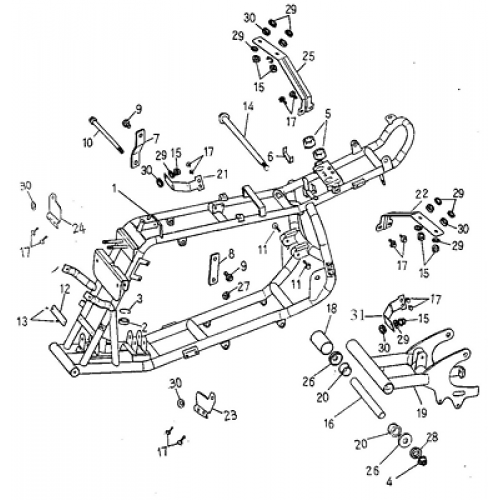 Frame Body (Adly ATV 50cc 2T)