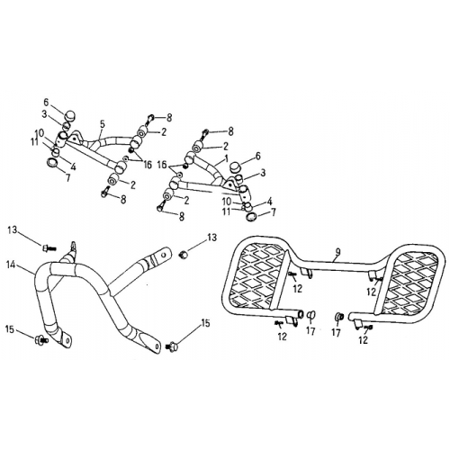 Arm, Floor Panel, Bumper (Adly ATV 50cc 2T)