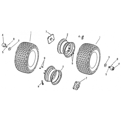 Rear Wheel (Adly ATV 50cc 2T)